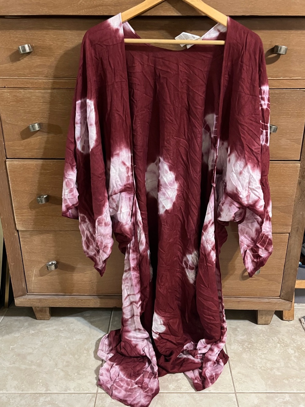 Free people red tie dye kimono